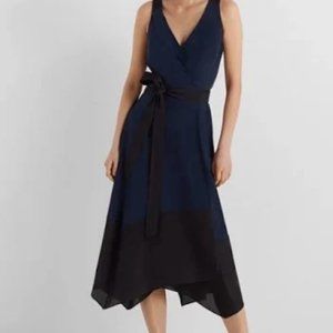 Club Monaco Colorblock Wrap Dress